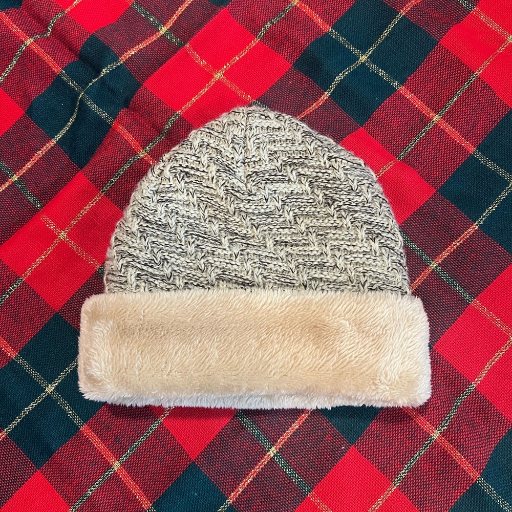 Plush fur lined ski cap